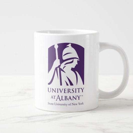 Universität Albany - Iconic-Logo Jumbo-Tasse (Rechts)