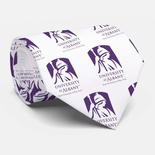 Universität Albany - Iconic-Logo Krawatte (Gerollt)