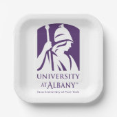 Universität Albany - Iconic-Logo Pappteller (Vorderseite)