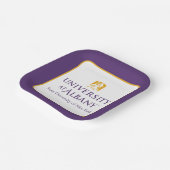 Universität Albany - Iconic-Logo Pappteller (Gewinkelt)