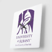 Universität Albany - Iconic-Logo Quadratische Wanduhr (Winkel)