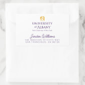 Universität Albany - Iconic-Logo Rechteckiger Aufkleber (Tasche)