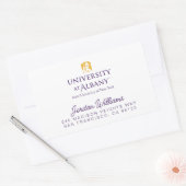 Universität Albany - Iconic-Logo Rechteckiger Aufkleber (Umschlag)
