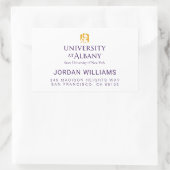 Universität Albany - Iconic-Logo Rechteckiger Aufkleber (Tasche)