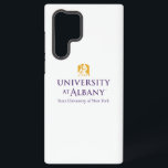 Universität Albany - Iconic-Logo Samsung Galaxy Hülle<br><div class="desc">Dieses ikonische Logo repräsentiert die University at Albany, Staat University of New York (SUNY). Das Design zeichnet sich durch eine klassische Silhouette von Minerva aus, der römischen Göttin der Weisheit und Strategie, die einen Mitarbeiter hält, die Führung und Wissen symbolisiert. Die Figur wird in der lila Unterschrift von UAlbany wiedergegeben...</div>