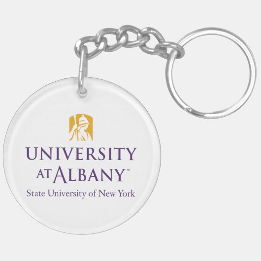 Universität Albany - Iconic-Logo Schlüsselanhänger (Rückseite komplett)