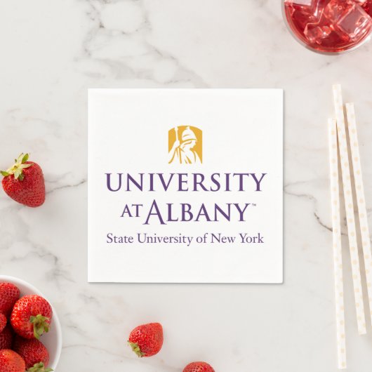 Universität Albany - Iconic-Logo Serviette (Beispiel)