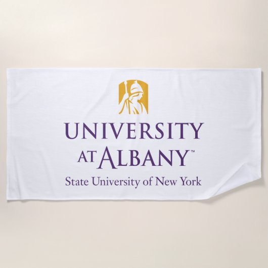 Universität Albany - Iconic-Logo Strandtuch (Vorderseite)