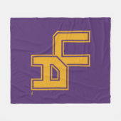 Universität Albany - Initials-Logo Fleecedecke (Vorderseite (Horizontal))