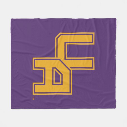 Universität Albany - Initials-Logo Fleecedecke (Vorderseite (Horizontal))