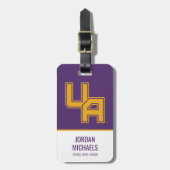 Universität Albany - Initials-Logo Gepäckanhänger (Vorderseite vertikal)