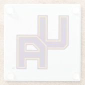 Universität Albany - Initials-Logo Glasuntersetzer (Rückseite)