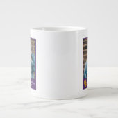 Universität Albany - Initials-Logo Jumbo-Tasse (Vorderseite)