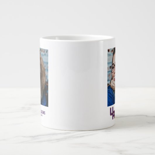 Universität Albany - Initials-Logo Jumbo-Tasse (Vorderseite)