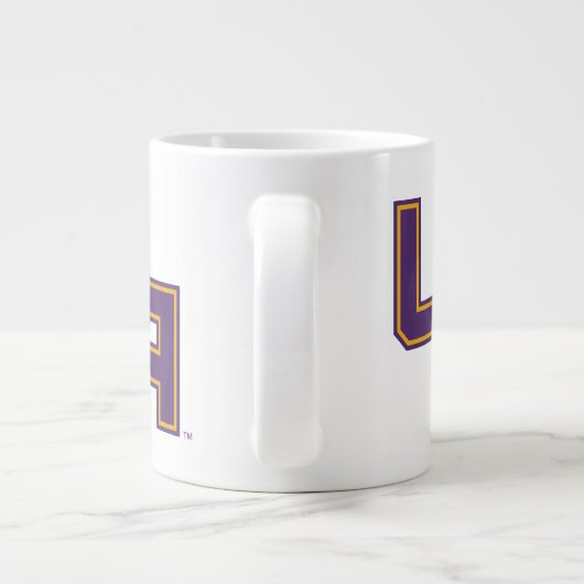 Universität Albany - Initials-Logo Jumbo-Tasse (Rückseite)