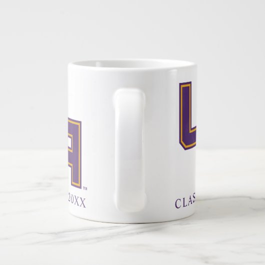 Universität Albany - Initials-Logo Jumbo-Tasse (Rückseite)