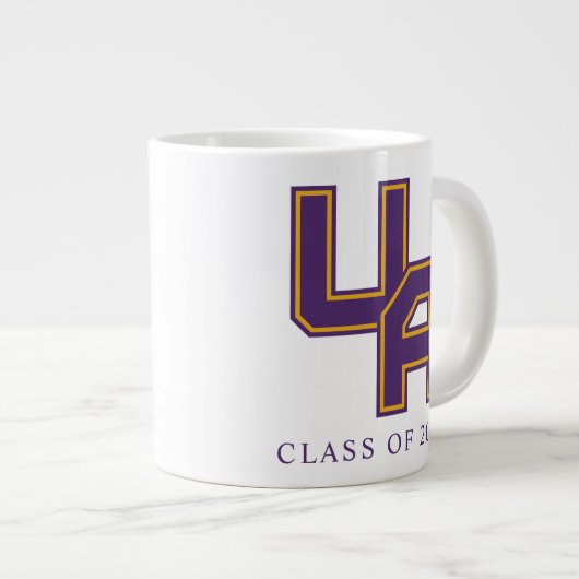 Universität Albany - Initials-Logo Jumbo-Tasse (Vorderseite Rechts)