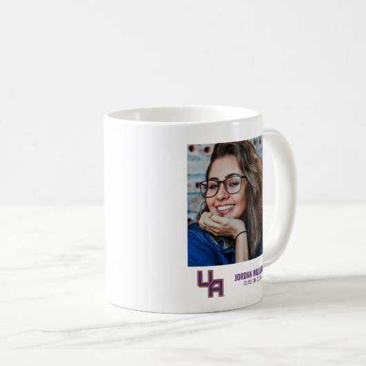 Universität Albany - Initials-Logo Kaffeetasse (VorderseiteRechts)