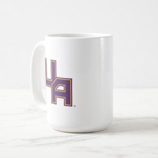 Universität Albany - Initials-Logo Kaffeetasse (Vorderseite Links)