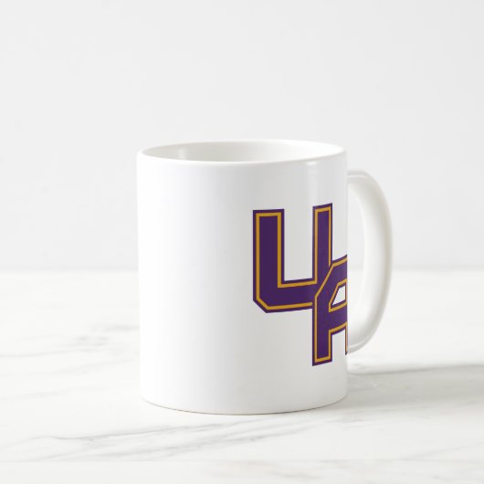 Universität Albany - Initials-Logo Kaffeetasse (VorderseiteRechts)