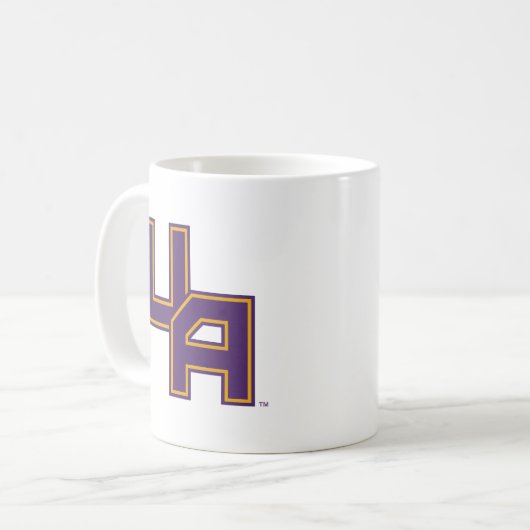 Universität Albany - Initials-Logo Kaffeetasse (Vorderseite Links)