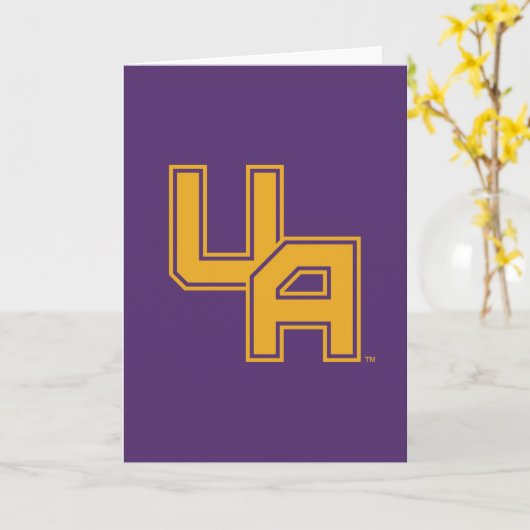 Universität Albany - Initials-Logo Karte (Gelbe Blume)