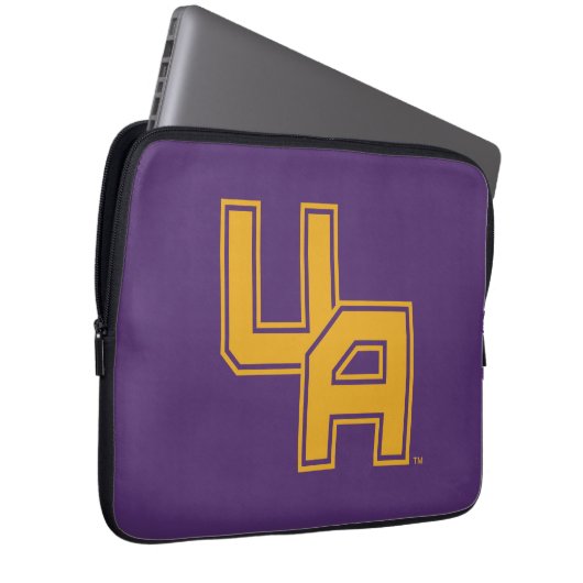 Universität Albany - Initials-Logo Laptopschutzhülle (Vorne Rechts)