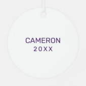 Universität Albany - Initials-Logo Ornament Aus Metall (Rückseite)