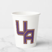 Universität Albany - Initials-Logo Pappbecher (Vorderseite)