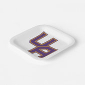 Universität Albany - Initials-Logo Pappteller (Gewinkelt)