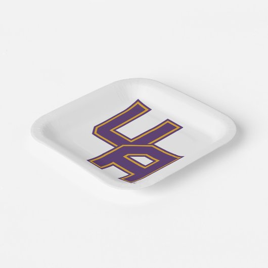 Universität Albany - Initials-Logo Pappteller (Gewinkelt)