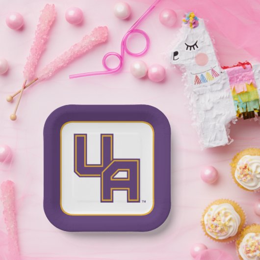 Universität Albany - Initials-Logo Pappteller (Party)