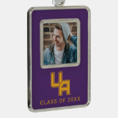 Universität Albany - Initials-Logo Rahmen-Ornament Silber (Rechts)