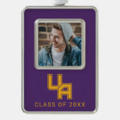 Universität Albany - Initials-Logo Rahmen-Ornament Silber (Vorderseite)