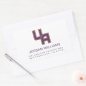 Universität Albany - Initials-Logo Rechteckiger Aufkleber (Umschlag)