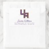 Universität Albany - Initials-Logo Rechteckiger Aufkleber (Tasche)