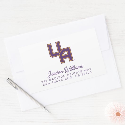 Universität Albany - Initials-Logo Rechteckiger Aufkleber (Umschlag)