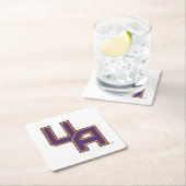 Universität Albany - Initials-Logo Rechteckiger Pappuntersetzer (Vor Ort)