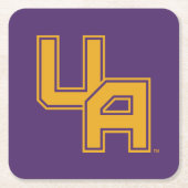 Universität Albany - Initials-Logo Rechteckiger Pappuntersetzer (Vorderseite)