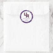 Universität Albany - Initials-Logo Runder Aufkleber (Tasche)