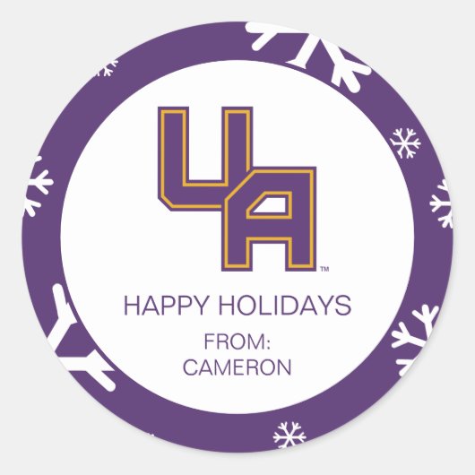 Universität Albany - Initials-Logo Runder Aufkleber (Vorderseite)