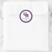 Universität Albany - Initials-Logo Runder Aufkleber (Tasche)