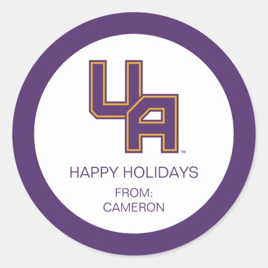 Universität Albany - Initials-Logo Runder Aufkleber (Vorderseite)