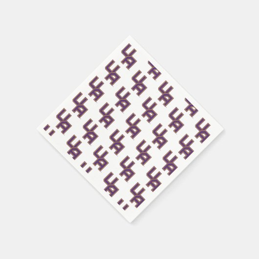 Universität Albany - Initials-Logo Serviette (Ecke)