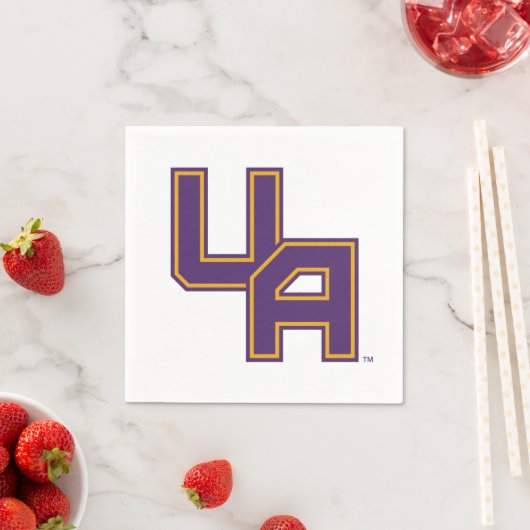 Universität Albany - Initials-Logo Serviette (Beispiel)