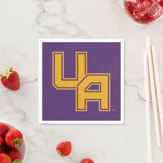 Universität Albany - Initials-Logo Serviette (Beispiel)