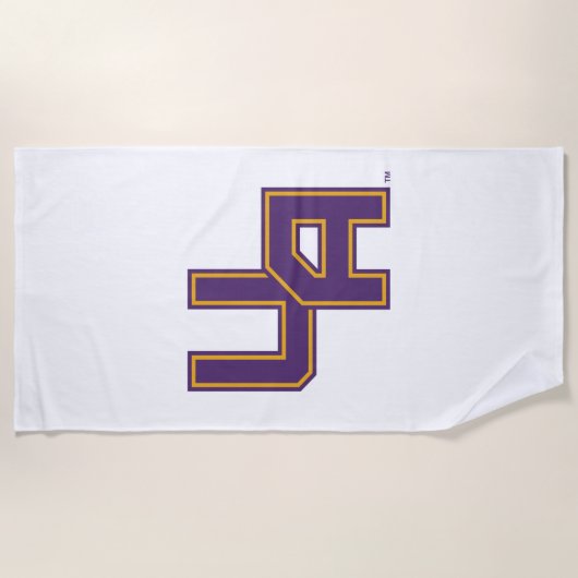 Universität Albany - Initials-Logo Strandtuch (Vorderseite)