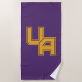 Universität Albany - Initials-Logo Strandtuch (Vorderseite)