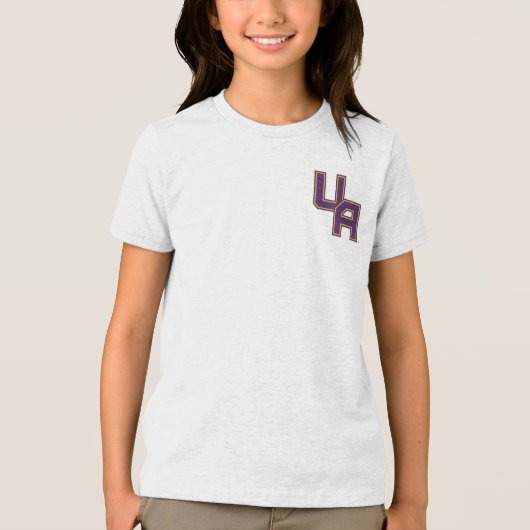 Universität Albany - Initials-Logo Tri-Blend Shirt (Vorderseite)