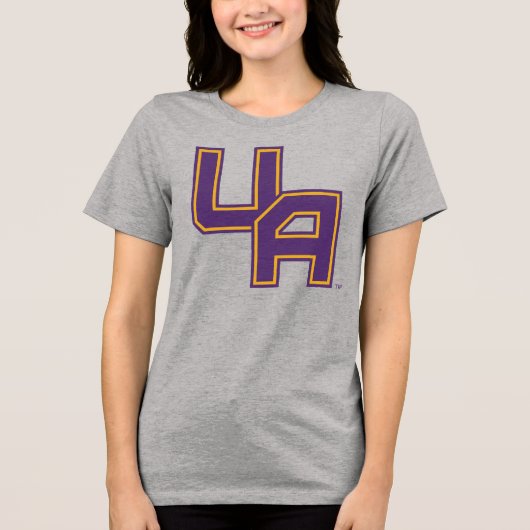 Universität Albany - Initials-Logo Tri-Blend Shirt (Vorderseite)